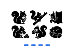Hand Drawn Squirrel SVG For Crafts Product Image 1
