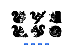 Woodland Squirrel SVG Clipart For Crafts Product Image 1