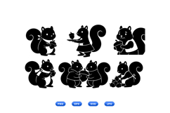 Hand Drawn Squirrel Vector For Crafts Product Image 1