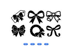 Hand Drawn Ribbon Bow SVG For Gifts Product Image 1