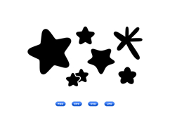 Hand Drawn Star SVG Graphics For Kids Crafts Product Image 1