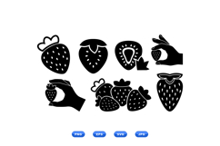 Hand Drawn Strawberry SVG For Crafts Product Image 1