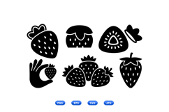 Hand Drawn Strawberry Vector Clipart For Crafts Product Image 1