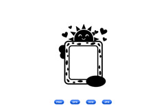 Hand Drawn Sunny Photo Frame Clipart Product Image 1