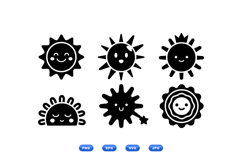 Cute Sun SVG Icon For Kids Crafts Product Image 1