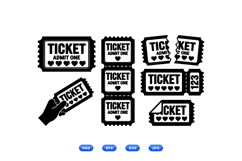 Retro Ticket SVG For Party Invitations Product Image 1