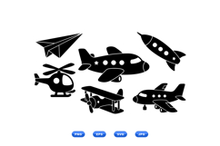 Hand Drawn Aviation Clipart For Crafts Product Image 1