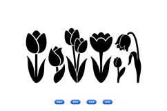 Hand Drawn Tulip SVG For Crafts Product Image 1