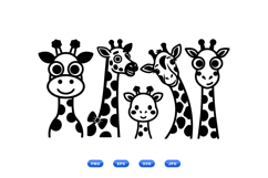 Hand Drawn Giraffe Clipart For Nursery Decor Product Image 1