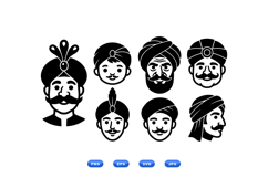 Hand Drawn Turban Character For Crafts Product Image 1