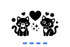 Hand Drawn Cute Cat SVG For Crafts Product Image 1