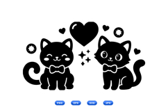 Cute Cat SVG Clipart For Crafts Product Image 1