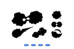 Vector Smoke Cloud Clipart For Crafts Product Image 1