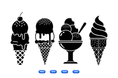 Hand Drawn Ice Cream Clipart For Crafts Product Image 1