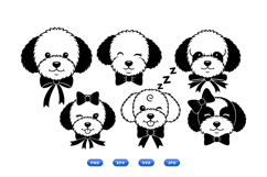 Hand Drawn Puppy Head Clipart For Crafts Product Image 1