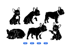 French Bulldog Vector Clipart For Crafts Product Image 1