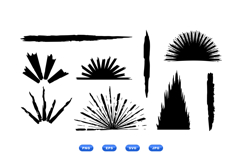 Hand Drawn Sunburst Rays Vector For Crafts Product Image 1