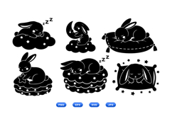 Hand Drawn Bunny SVG For Nursery Decor Product Image 1