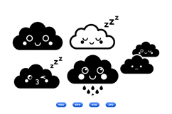 Kawaii Cloud SVG For Kids Projects Product Image 1
