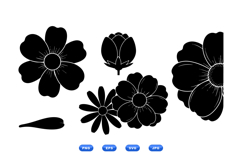 Hand Drawn Floral Clipart For Wedding Invitations Product Image 1
