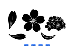 Hand Drawn Cherry Blossom SVG For Crafts Product Image 1