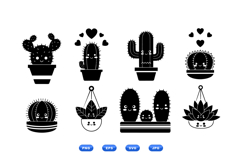 Cute Kawaii Cactus Svg For Crafts Product Image 1