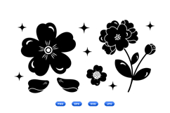 Hand Drawn Floral SVG Clipart For Crafts Product Image 1