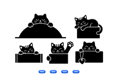 Hand Drawn Cat SVG For Crafts And Prints Product Image 1