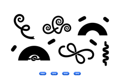 Hand Drawn Swirl Flourish Vector For Invitations Product Image 1