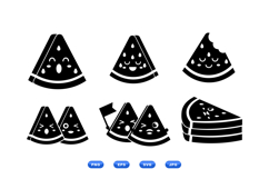 Kawaii Watermelon Clipart For Crafts Product Image 1