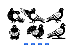 Hand Drawn Pigeon Vector For Crafts Product Image 1