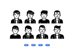 Minimal Male Avatar Vector For Apps And UI Product Image 1