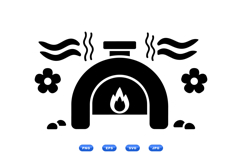 Hand Drawn Woodfired Oven SVG For Crafts Product Image 1