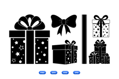 Holiday Gift Box Illustration For Crafts Product Image 1