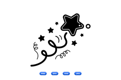 Hand Drawn Star Wand Clipart For Crafts Product Image 1