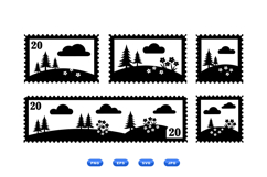 Vintage Postage Stamp SVG Kit For Crafts And Prints Product Image 1