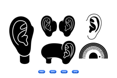 Hand Drawn Ear SVG Illustration For Crafts Product Image 1