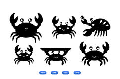 Hand Drawn Crab SVG For Beach Crafts Product Image 1