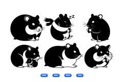 Hand Drawn Hamster Clipart For Crafts And Printables Product Image 1