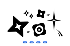 Hand Drawn Star Sparkles Clipart For Crafts Product Image 1