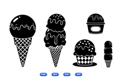 Hand Drawn Ice Cream Clipart For Crafts Product Image 1