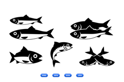 Hand Drawn Fish SVG For Nautical Crafts Product Image 1
