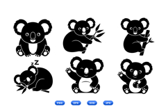 Hand Drawn Koala SVG Clipart For Crafts Product Image 1