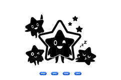 Kawaii Star Clipart For Kids Party Decor Product Image 1