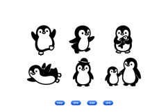 Hand Drawn Penguin Vector For Crafts Product Image 1