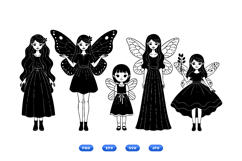 Hand Drawn Fairy Vector Clipart For Crafts Product Image 1