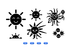 Hand Drawn Sunny Sun SVG For Crafts Product Image 1