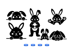 Hand Drawn Bunny SVG Illustration For Crafts Product Image 1