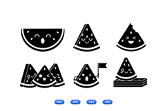 Cute Watermelon SVG Clipart For Crafts Product Image 1