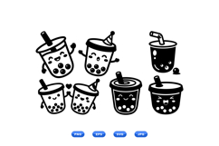 Kawaii Boba Tea Clipart For Crafts Product Image 1